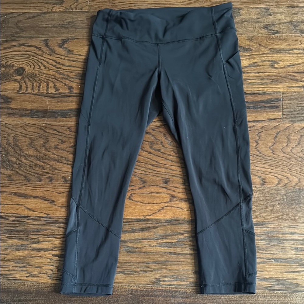 lululemon athletica Black Cropped Leggings